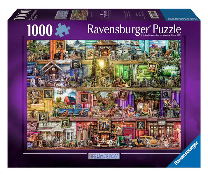 Ravensburger Library of Dogs 1000 Piece Puzzle image 0
